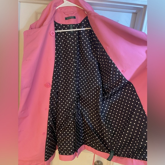 LAUREN Ralph Lauren Pink Belted Raincoat - Picture 8 of 8